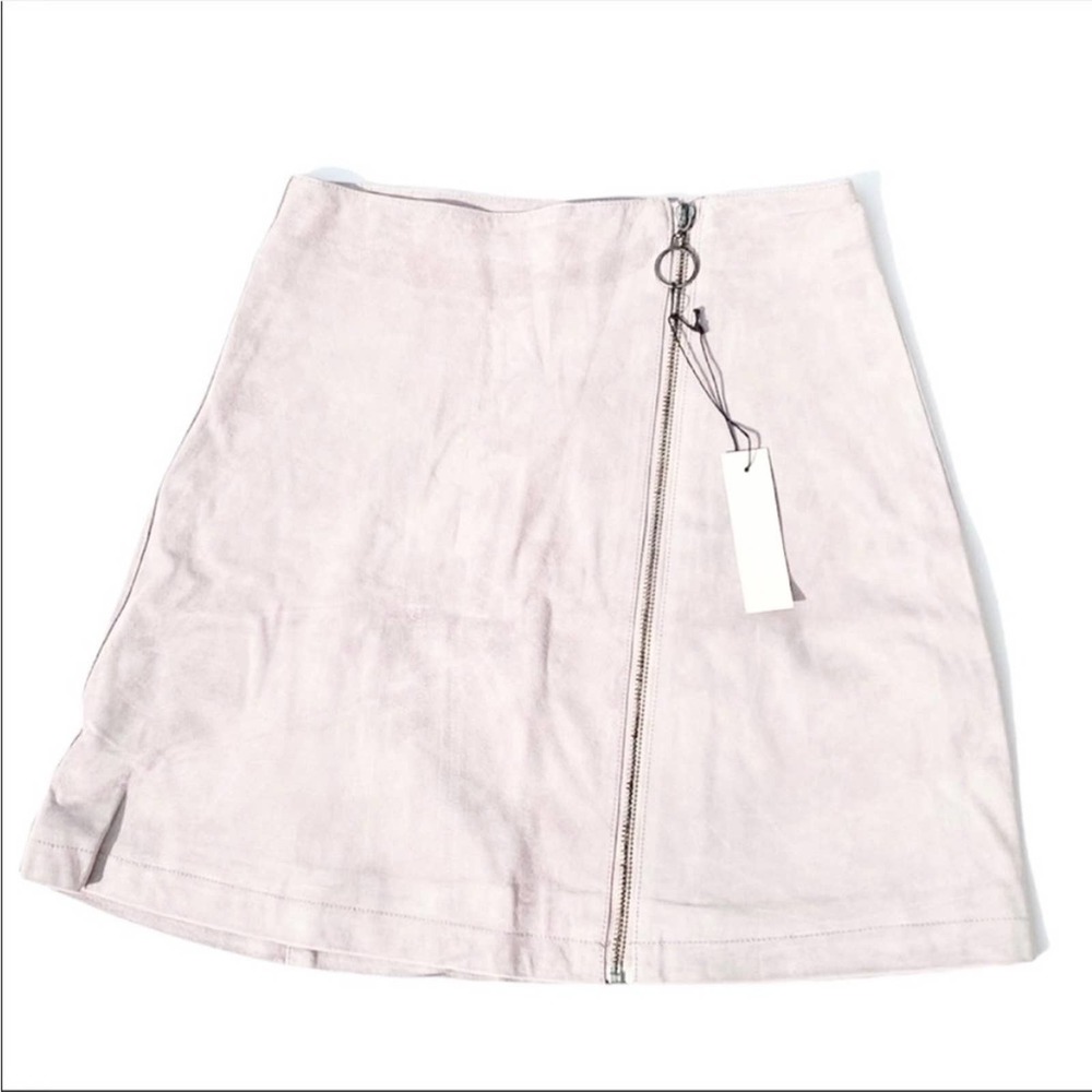 Revolve Capulet Sophie Leather Suede Mini Skirt